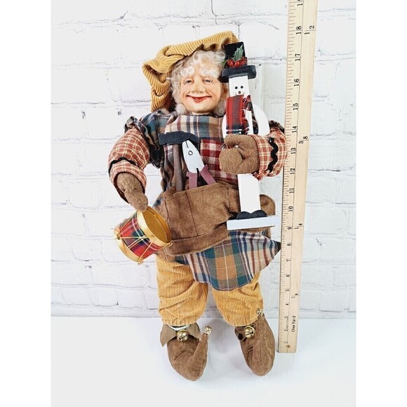 Country Rustic 18" Folk Art Elf Rare Christmas - Picture 2 of 4